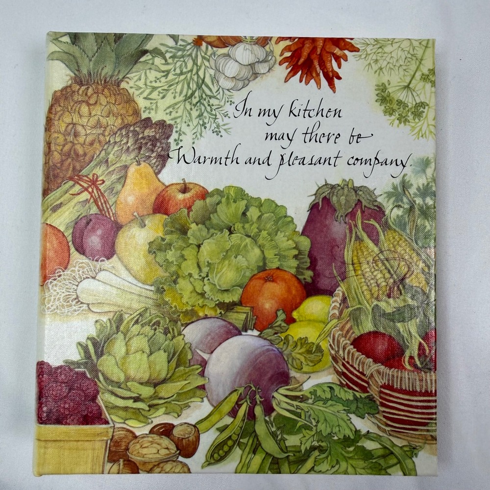 Vintage Hallmark Recipe File Binder 6 Ring Vegetable Botanical Art in Box